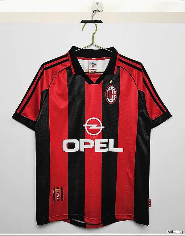 AC Milan Daily Retro soccer jersey Red Black Striped for City Outfits