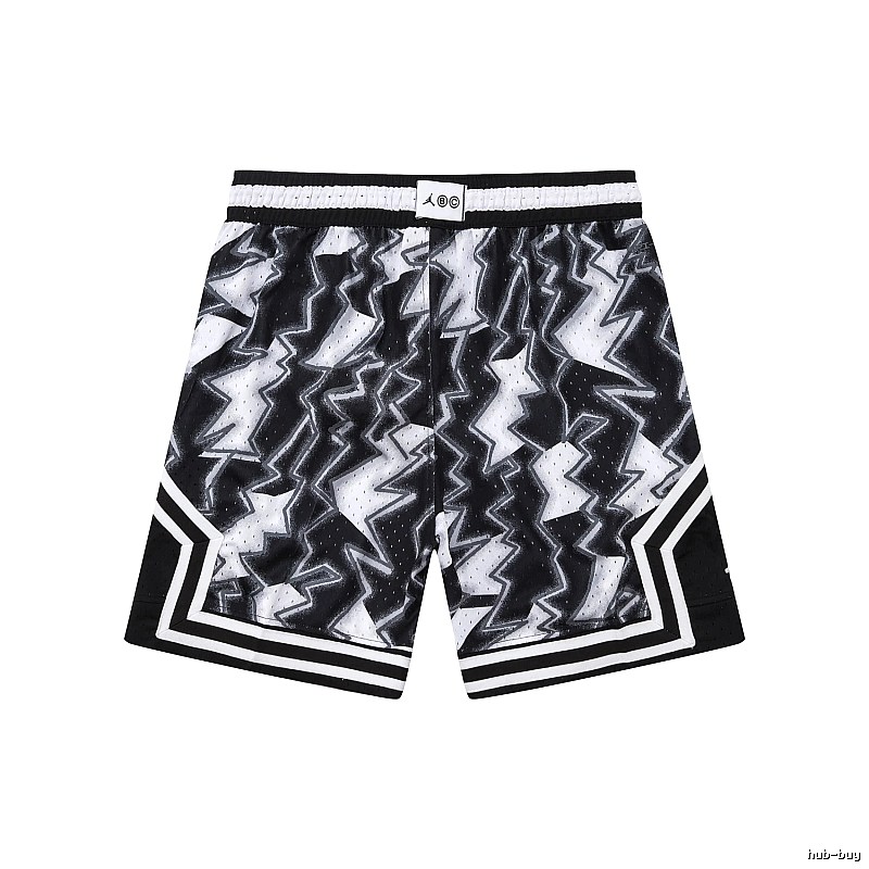 AJ Lightning series black and white shorts