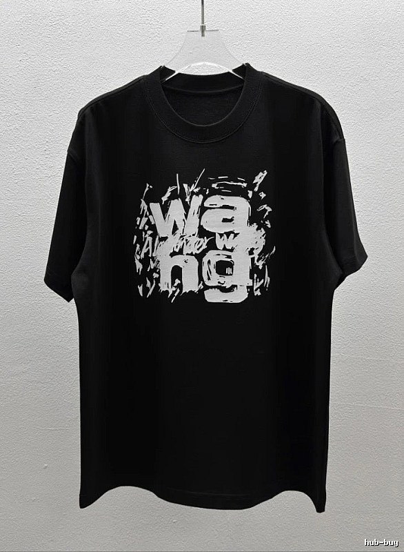 Alexander Wang Graffiti Street Style Black T-Shirt