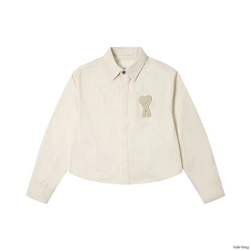 AMI embroidered love style white shirt