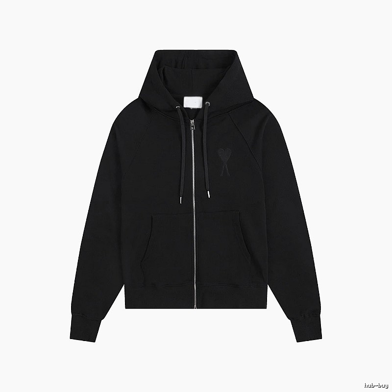 AMI Love Simple Style Black Hoodie