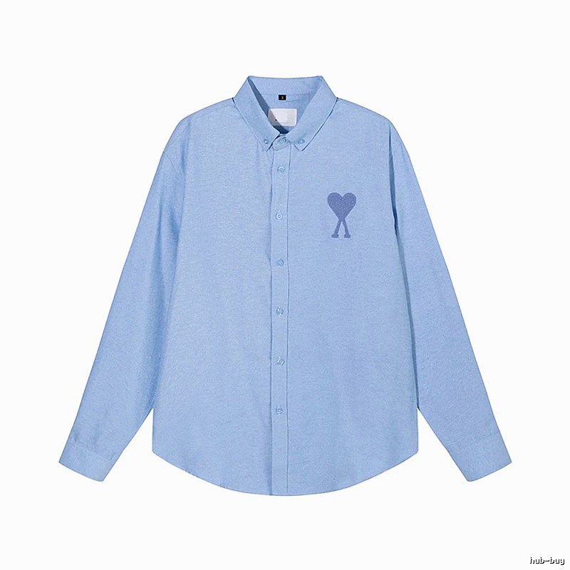 AMI Love Simple Style Blue Shirt