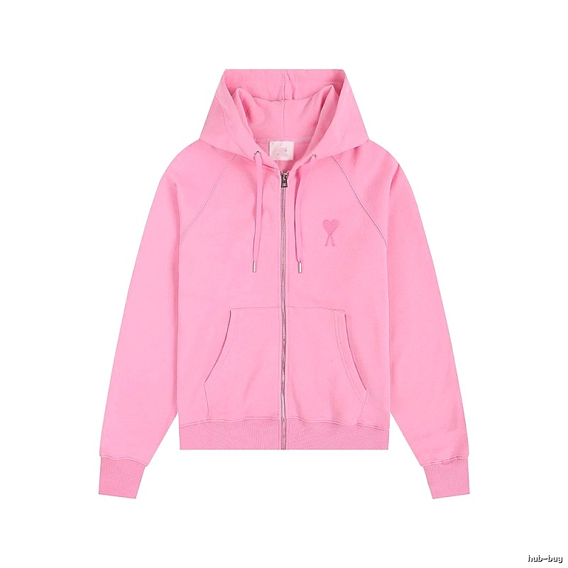 AMI Love Simple Style Pink Coat