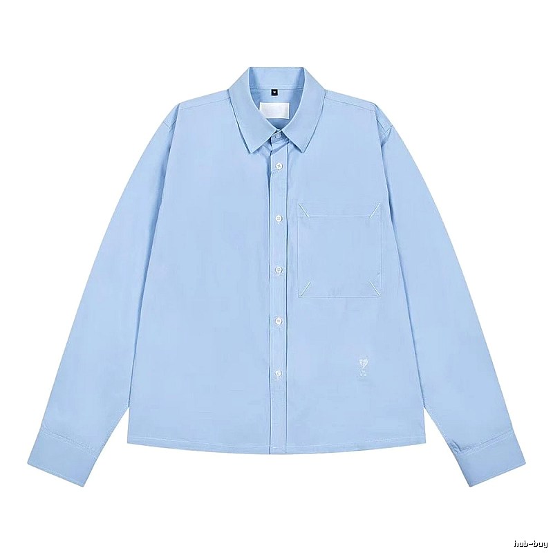 AMI minimalist style light blue shirt