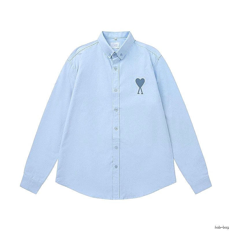 AMI series minimalist style blue shirts