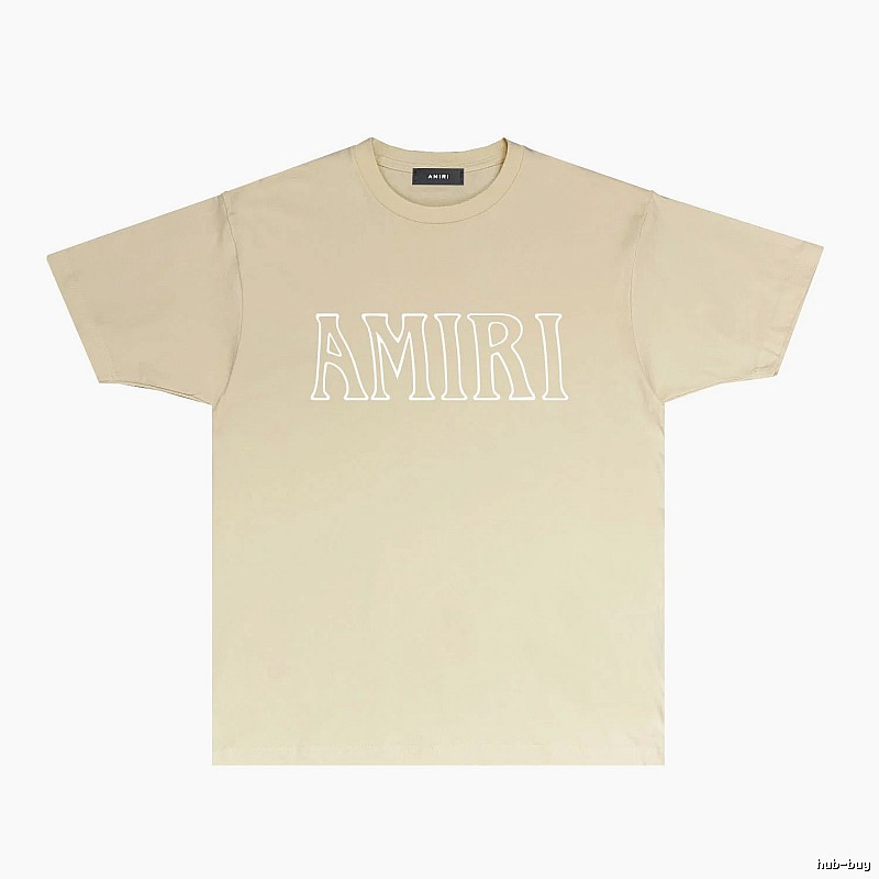 AMIRI Basic Style Simple Beige T-shirt