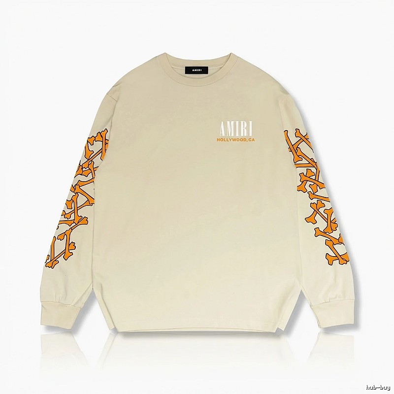 AMIRI Bone Pattern Trendy Cool Beige Sweatshirt