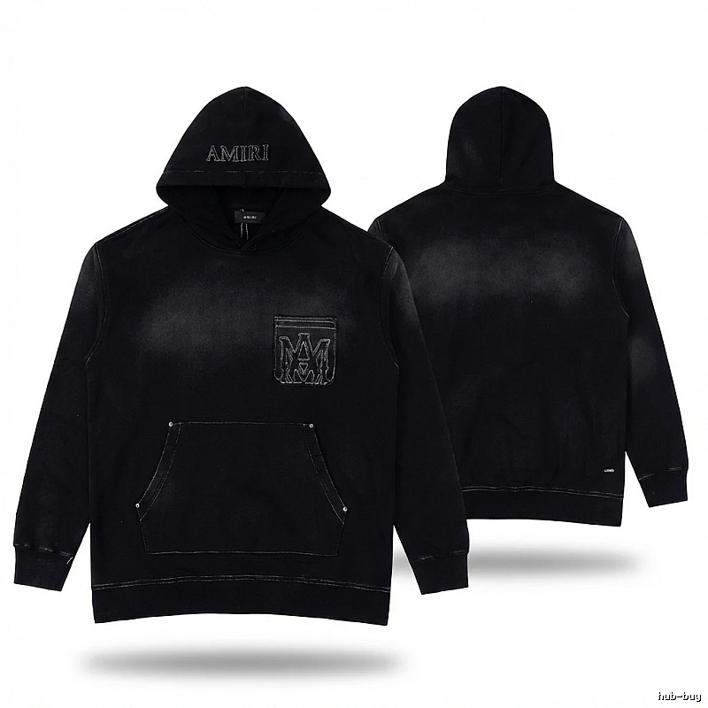 AMIRI distressed black hoodie