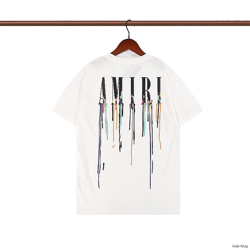 Amiri Patterned Graphic T-shirt White Blue Amiri with Polished Detail
