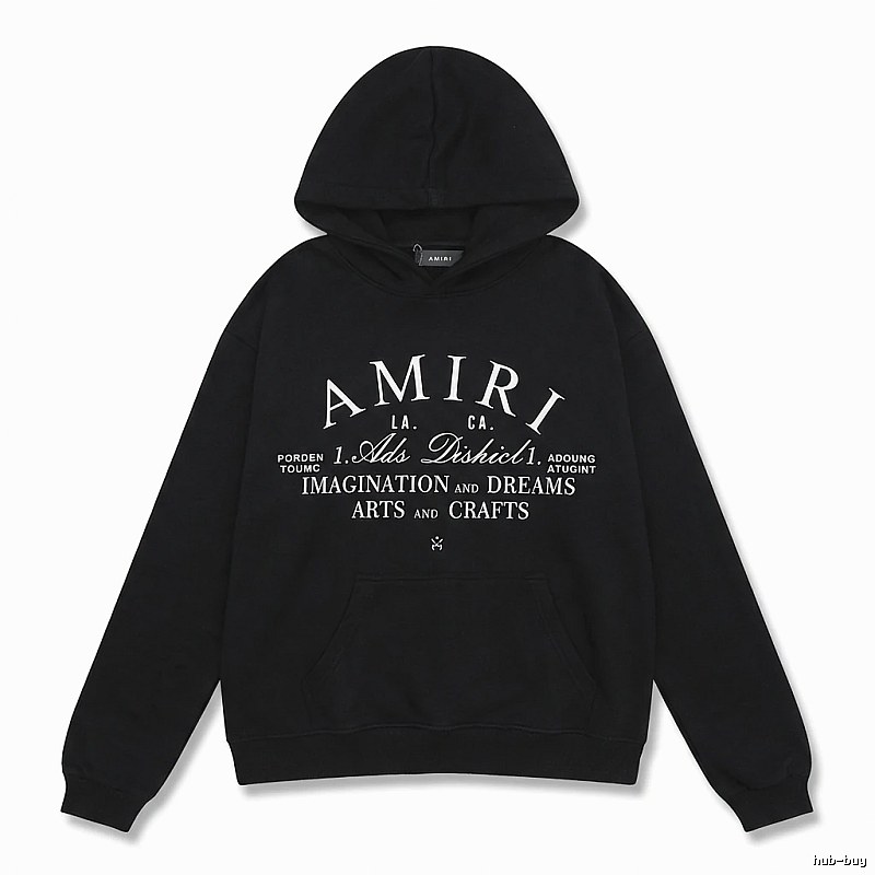 AMIRI retro-style black hoodie