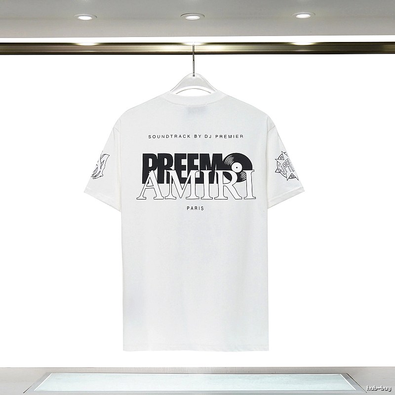 Amiri Sport Graphic T-shirt White Blue Amiri for Warm Weather