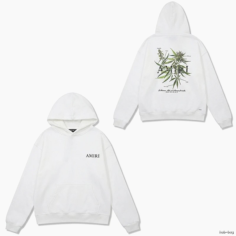 AMIRI White Hoodie with Floral Print Style