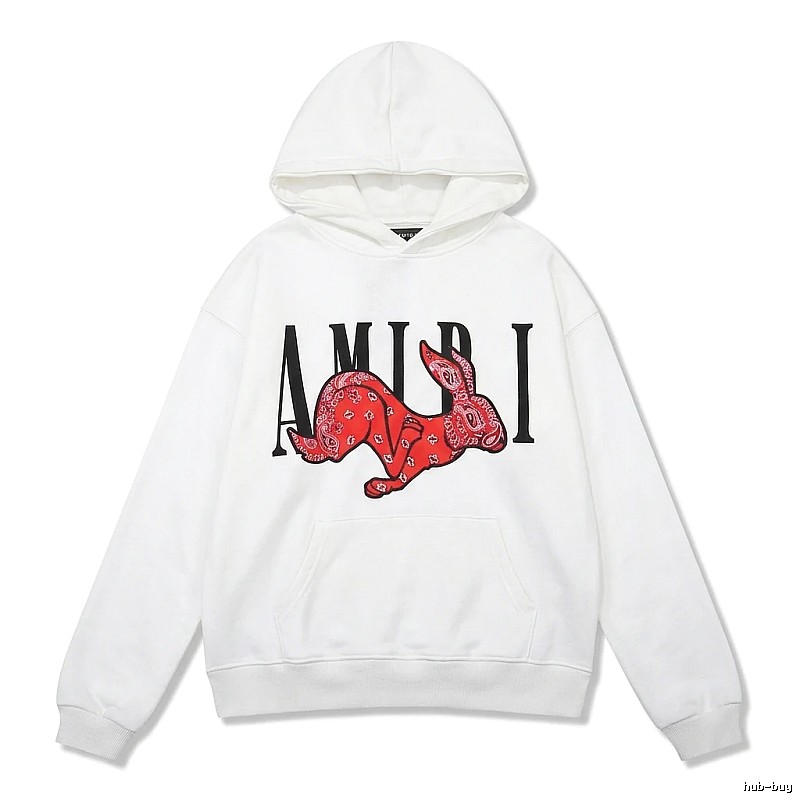 AMIRI White Sweatshirt with Rabbit Print