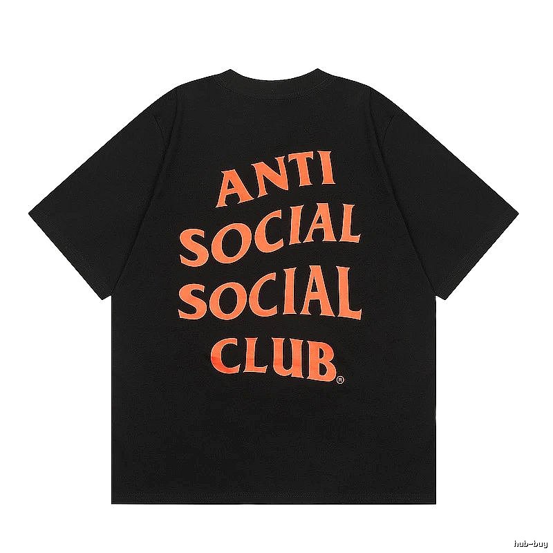 Anti Social Social Club Classic Logo T-shirt Black Orange Anti for Daily Styling
