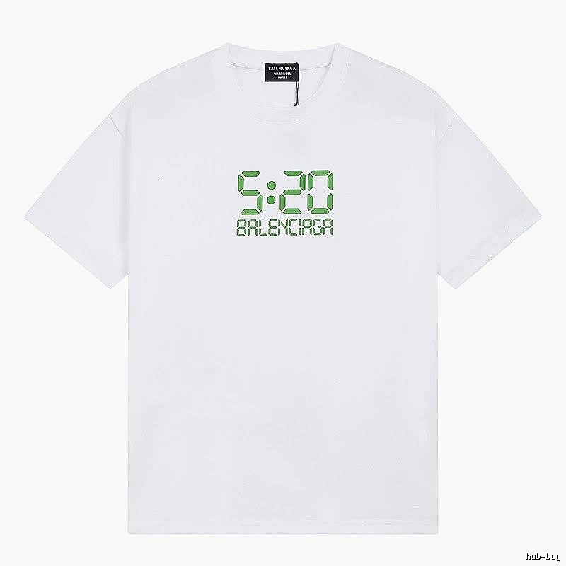 Balenciaga 5:20 Printed Trendy White T-Shirt