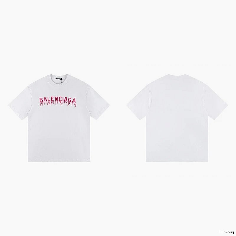 Balenciaga Blood Drop Collection Street Style White T-Shirt
