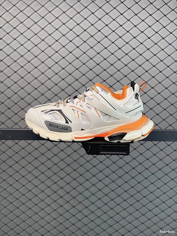 Balenciaga Chunky Runners, White and Orange and Low Runner Shape