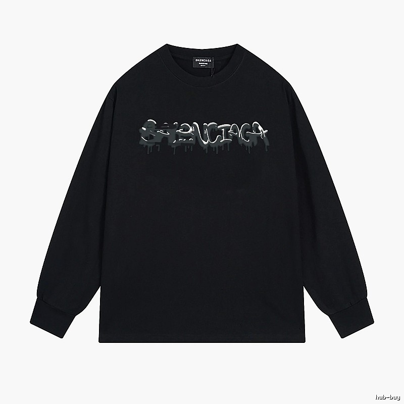Balenciaga graffiti-style black long-sleeve