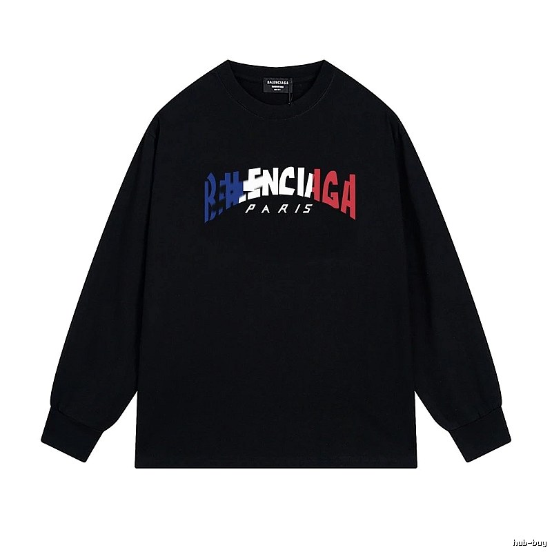 Balenciaga letter-style black sweatshirt