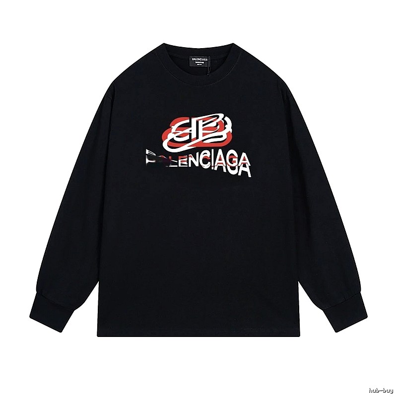 Balenciaga letter-style black T-shirt