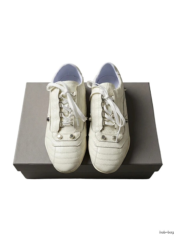Balenciaga metallic-style white shoes