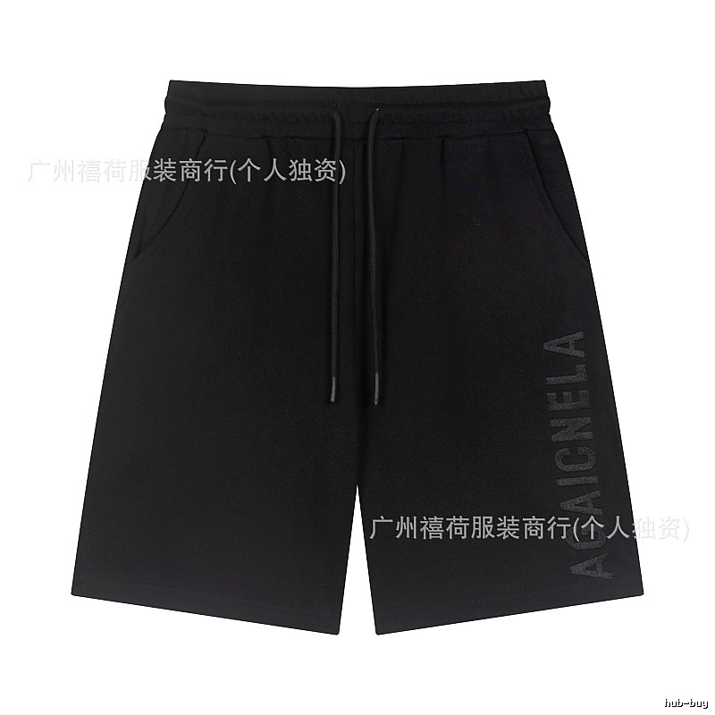 Balenciaga minimalist style black shorts