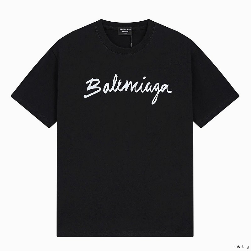 Balenciaga minimalist style black T-shirt