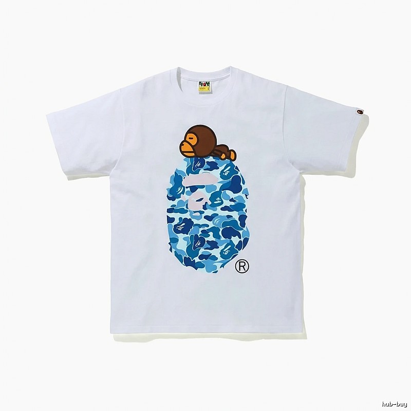 Bape Ape Camouflage Style White T-shirt