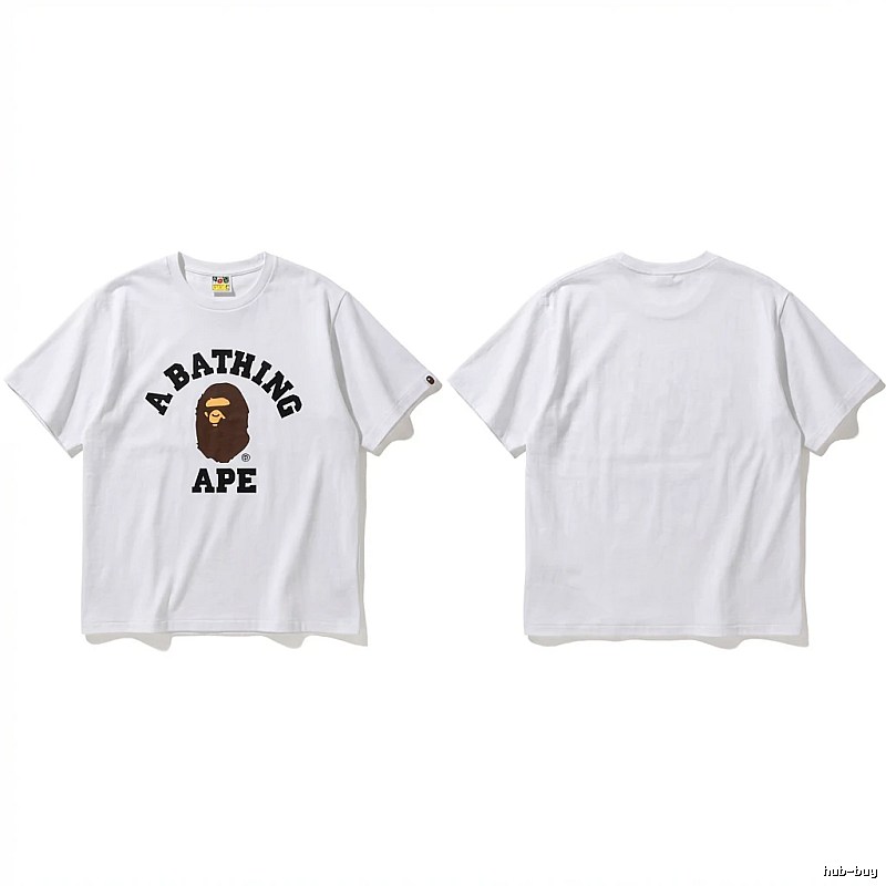 Bape ape head minimalist style white T-shirt