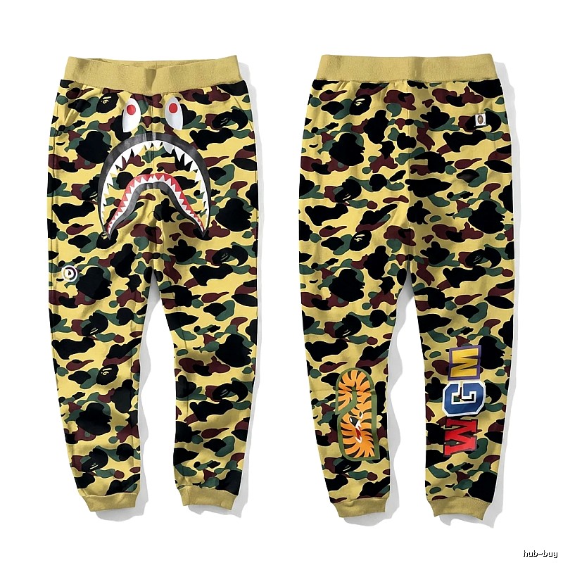 Bape camouflage shark pattern sweatpants