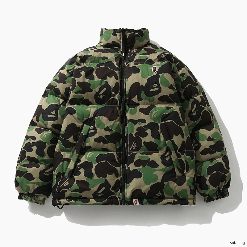 Bape camouflage-style down jacket