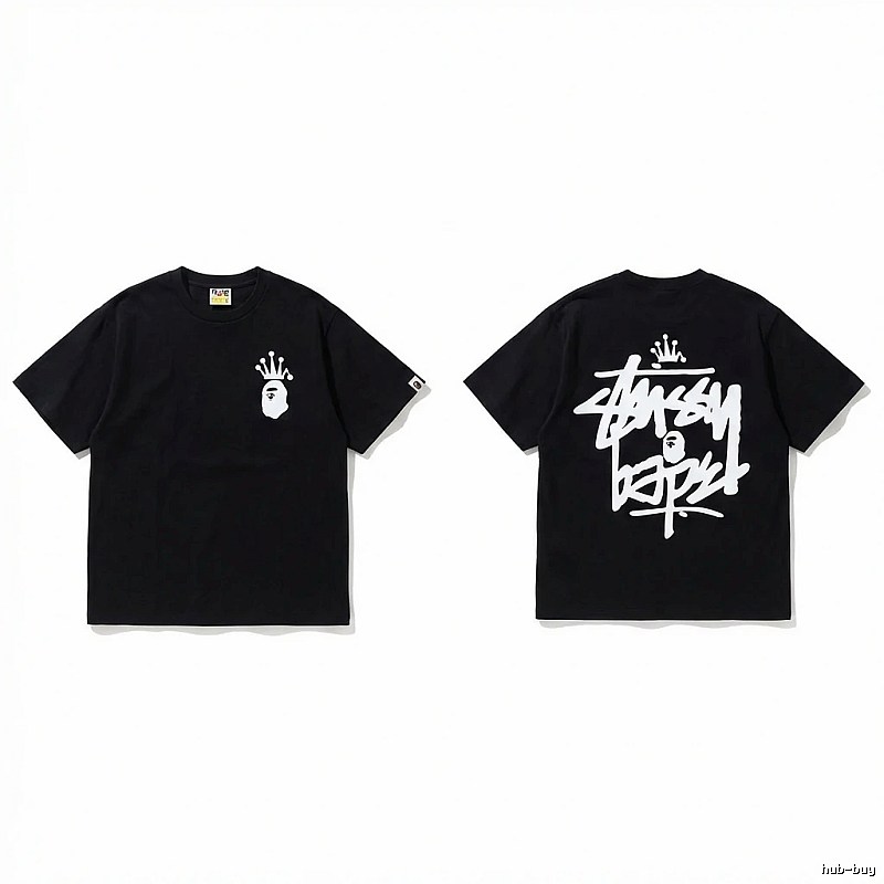Bape Crown Graffiti Style Short-Sleeve Shirt
