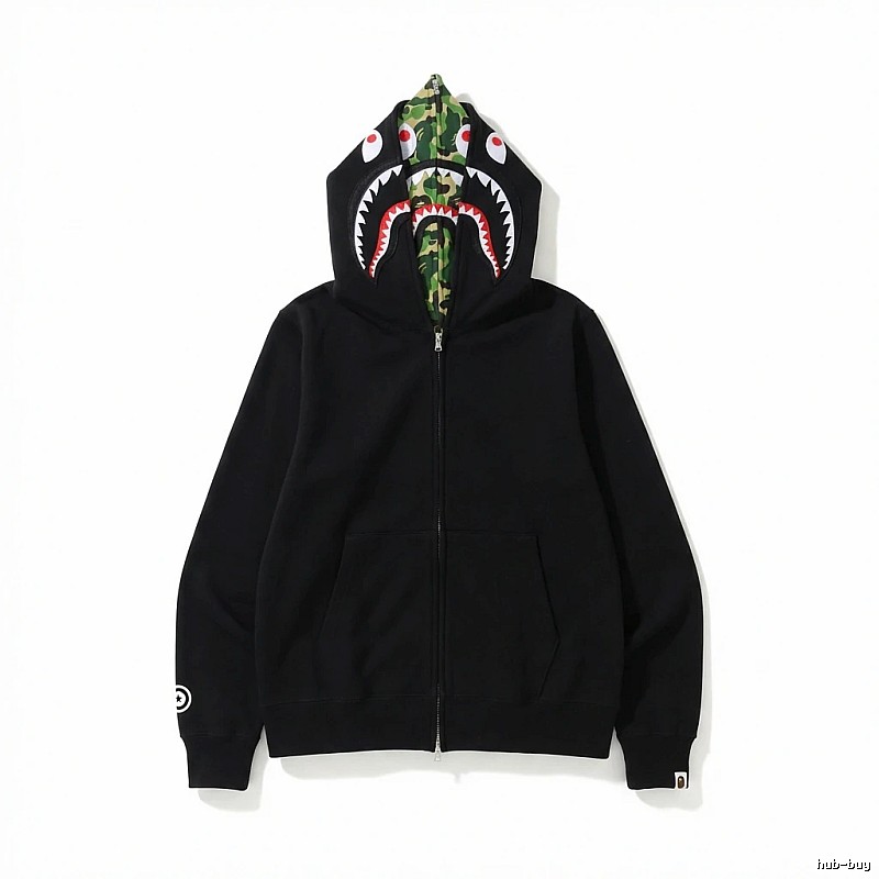 Bape Shark Camouflage Style Black Sweatshirt