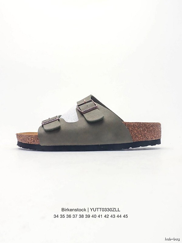 Birkenstock Arizona Casual-style Olive Green Slide Sandals
