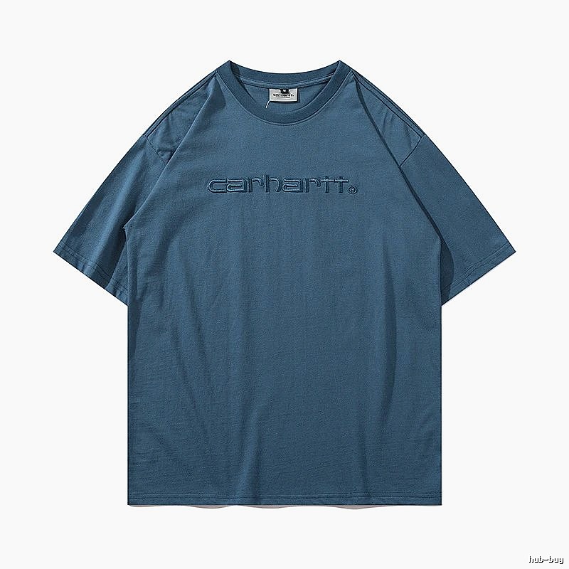 Carhartt Daily Logo T-shirt Light Blue Subtle for City Outfits