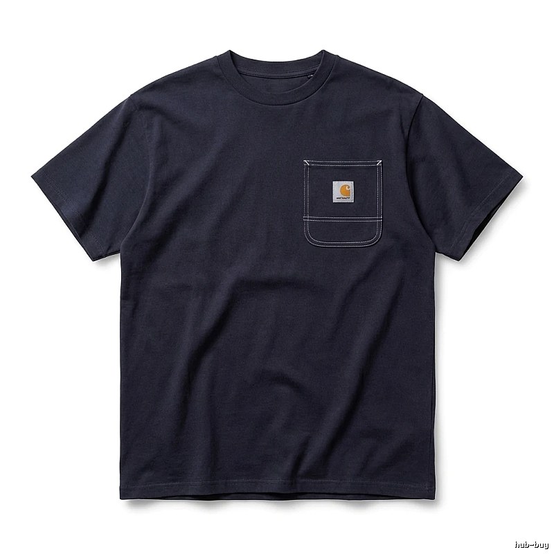 Carhartt minimalist style navy blue T-shirt