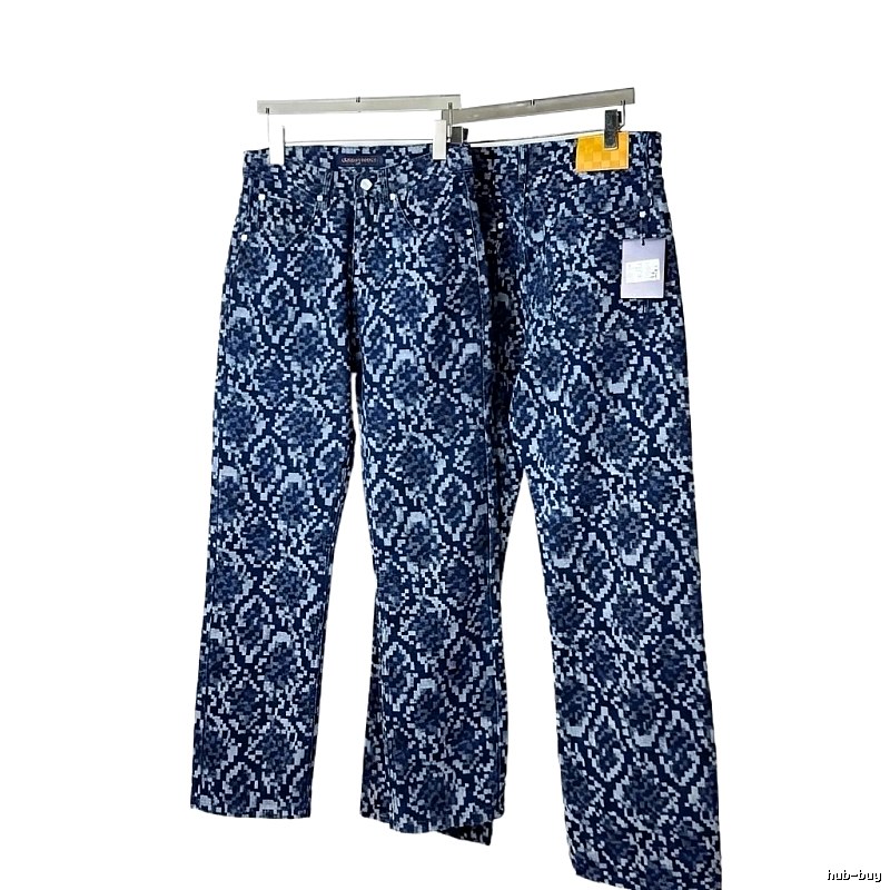 Carhartt retro style blue and white jeans