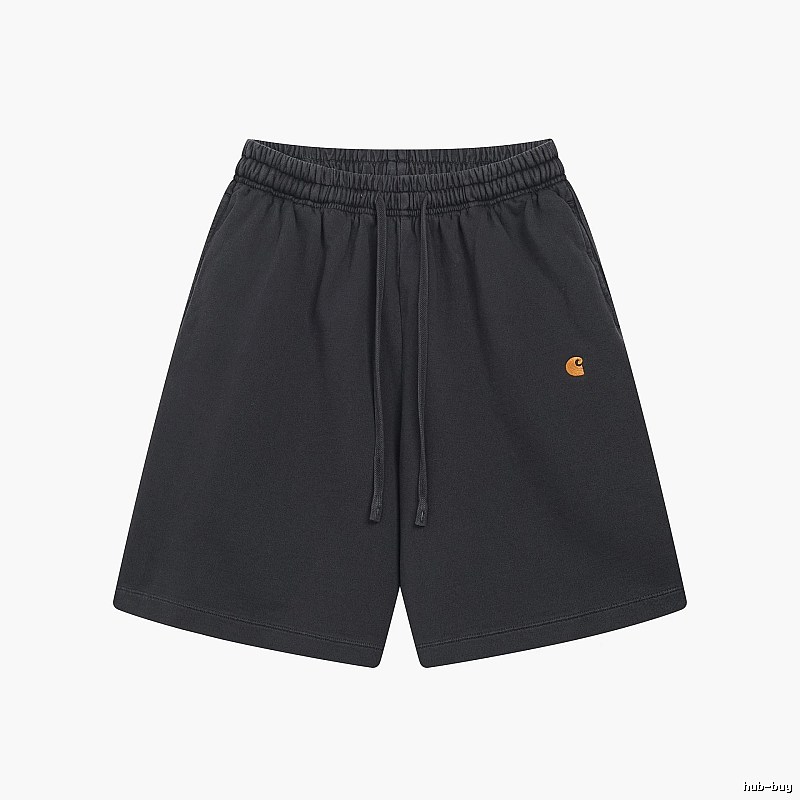 Carhartt Small Logo Workwear Style Carbon Black Casual Shorts