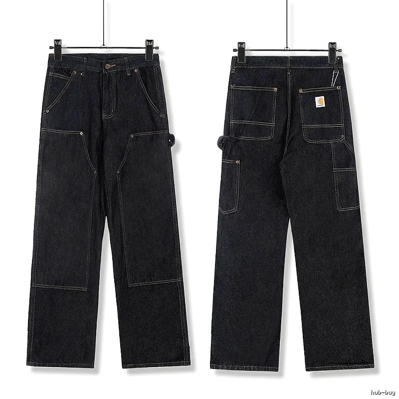 Carhartt workwear style dark denim jeans