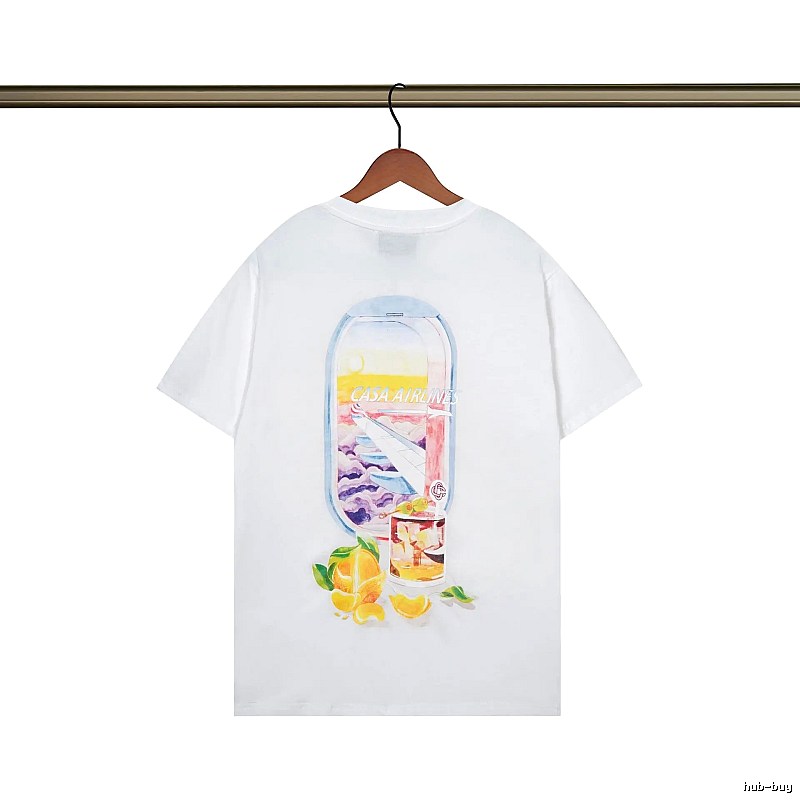 Casablanca Aviation Series Trendy Brand White T-shirt