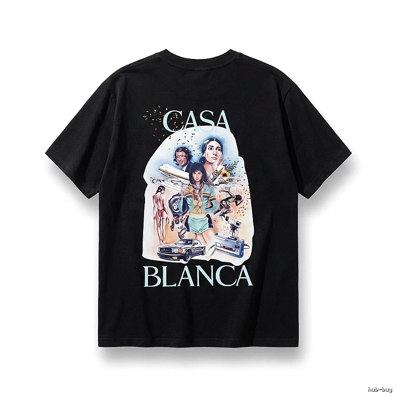 Casablanca retro style black T-shirt