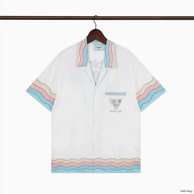 Casablanca stripe retro-style white shirt