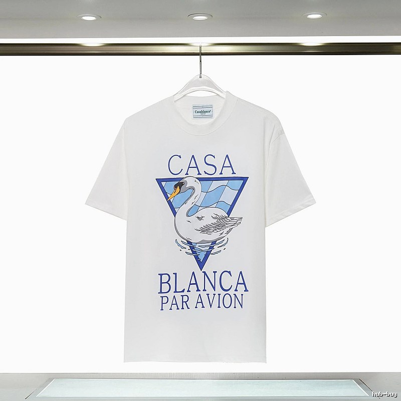 Casablanca Swan Print White T-shirt