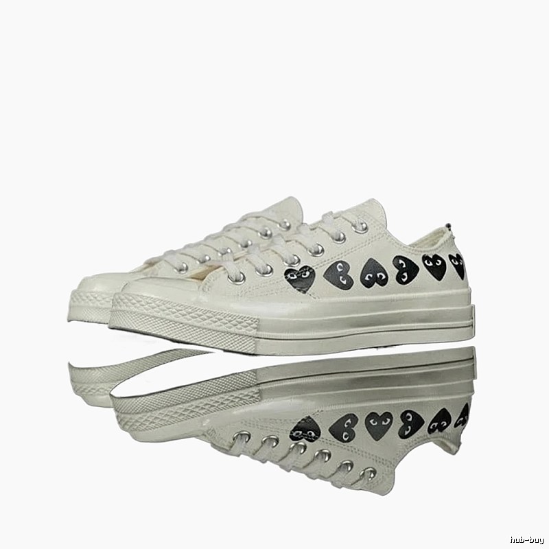 CDG Love Minimalist Style White Shoes