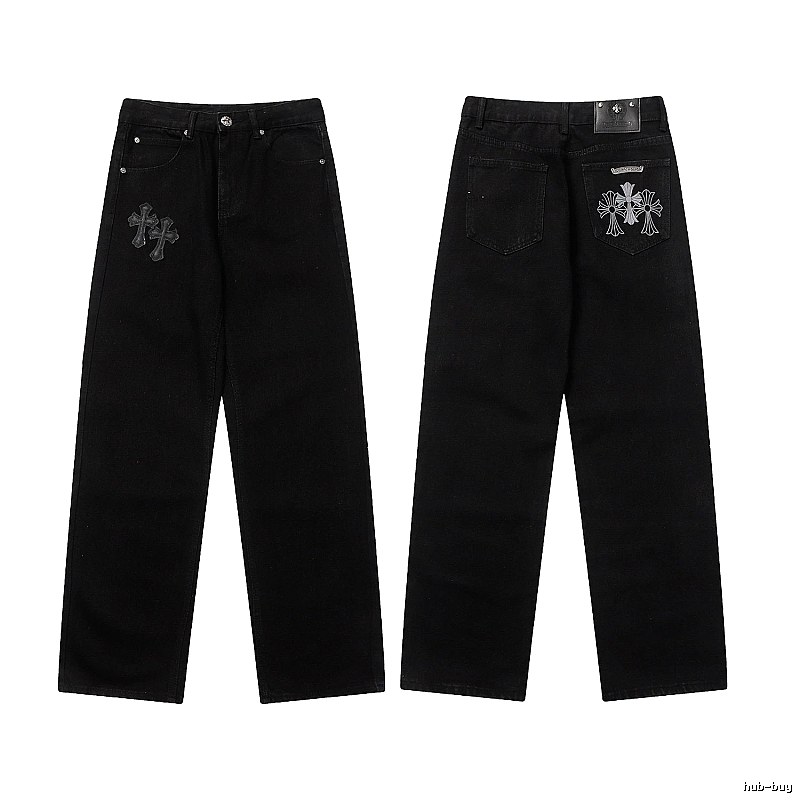 Chrome Hearts Classic Graphic jeans Light Denim Jeans with Travel-Friendly Style