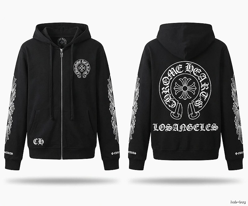 Chrome Hearts dark style black cardigan