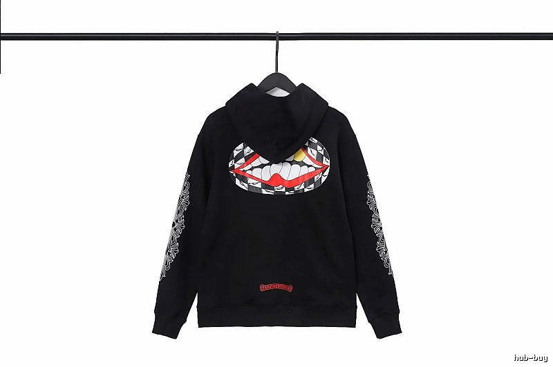 Chrome Hearts Easy Match Cross graphic hoodie Black Blue Cross for Leisure Wear