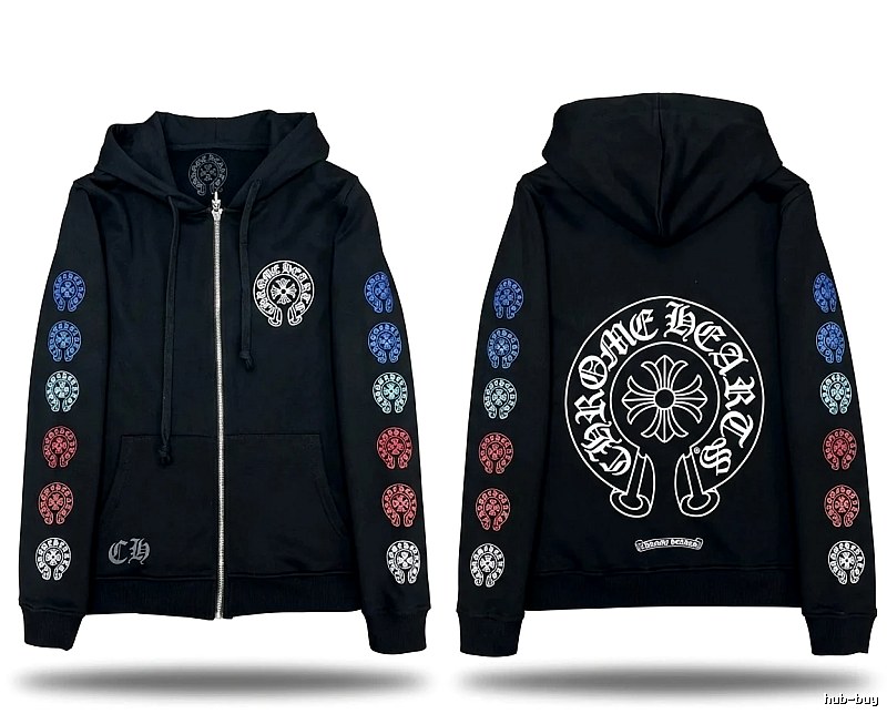 Chrome Hearts Printed Trendy and Cool Black Coat