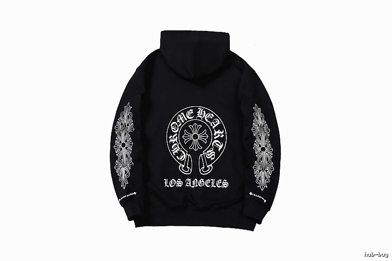 Chrome Hearts Travel Cross graphic hoodie Black Blue Cross with Modern Look