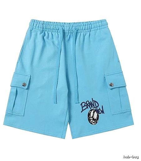 Chrome Hearts Trendy Cool Style Light Blue Shorts